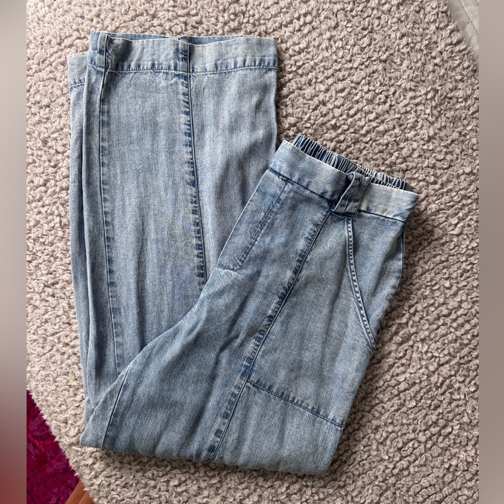 Jane and Delancey Light Blue Wide Leg Jeans